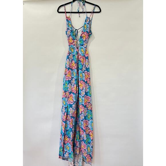 For Love & Lemons Yasmin Open-Back Floral Maxi Dress Size M - Picture 4 of 10